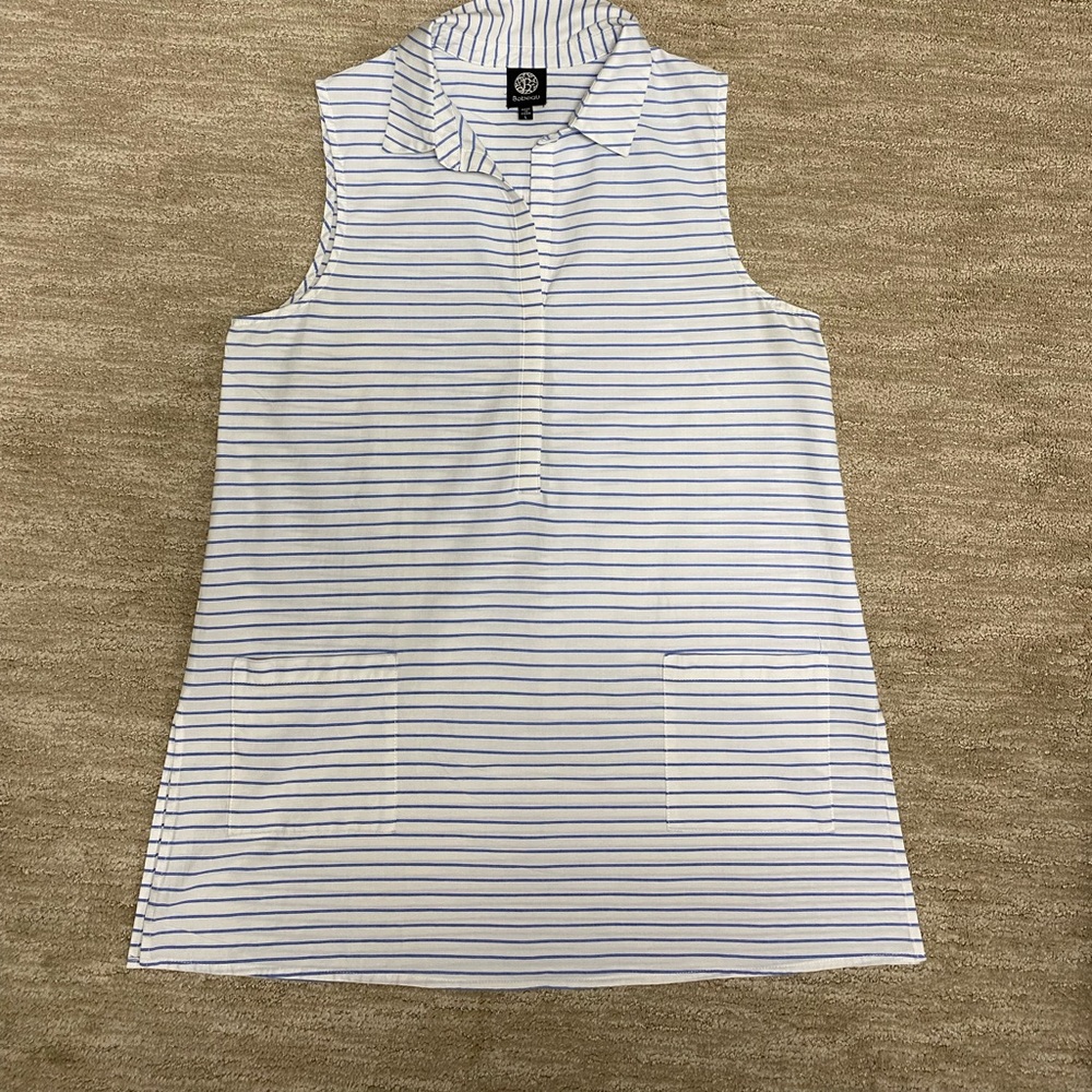 Blue and White Striped Tunic